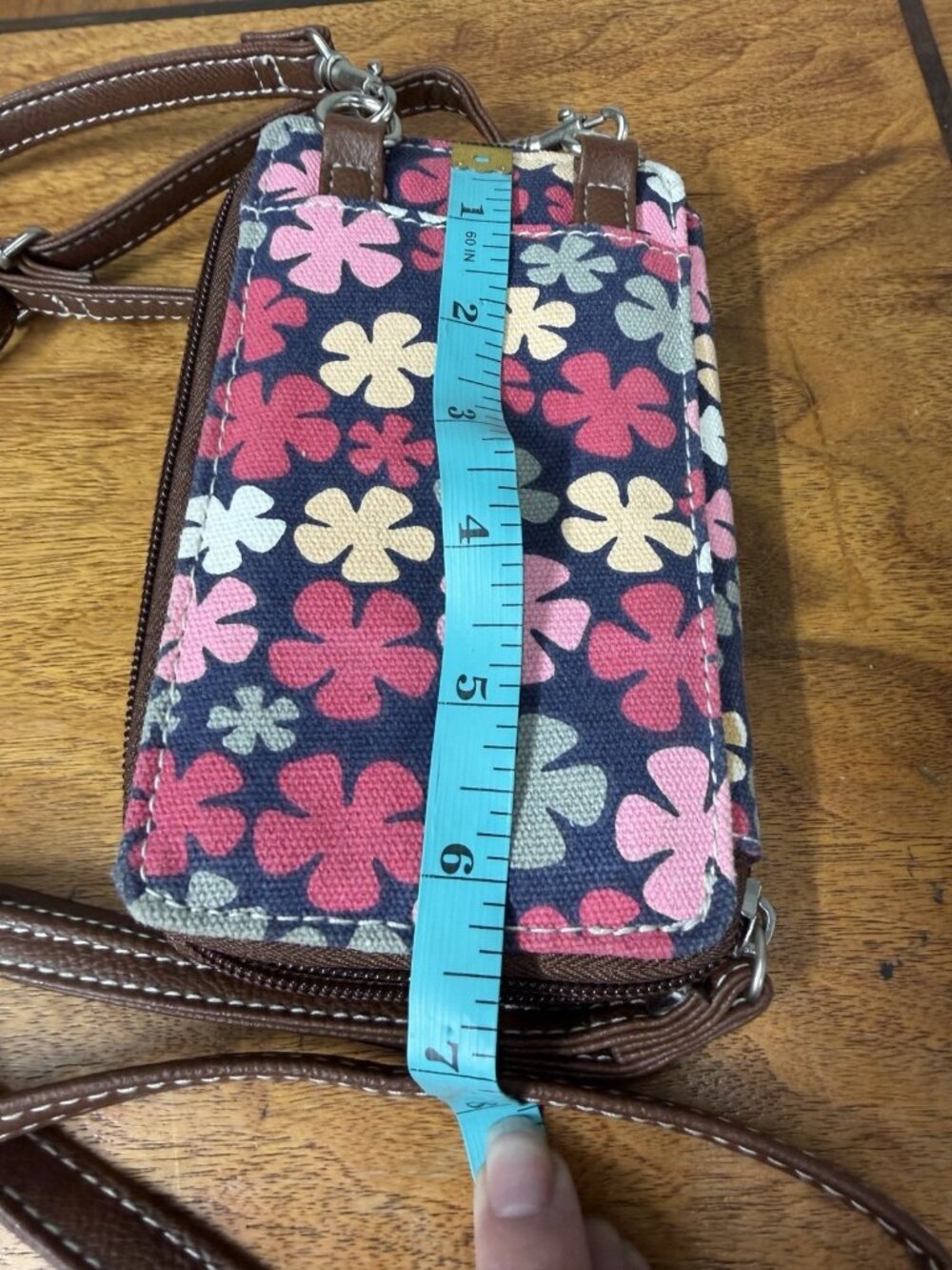 Union Bay Long Strap Wristlet Wallet Cell‎ Phone Holder Floral Canvas Y2K - Picture 7 of 7